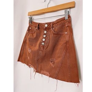 PUMPKIN SPICE DENIM MINISKIRT 🎃☕️